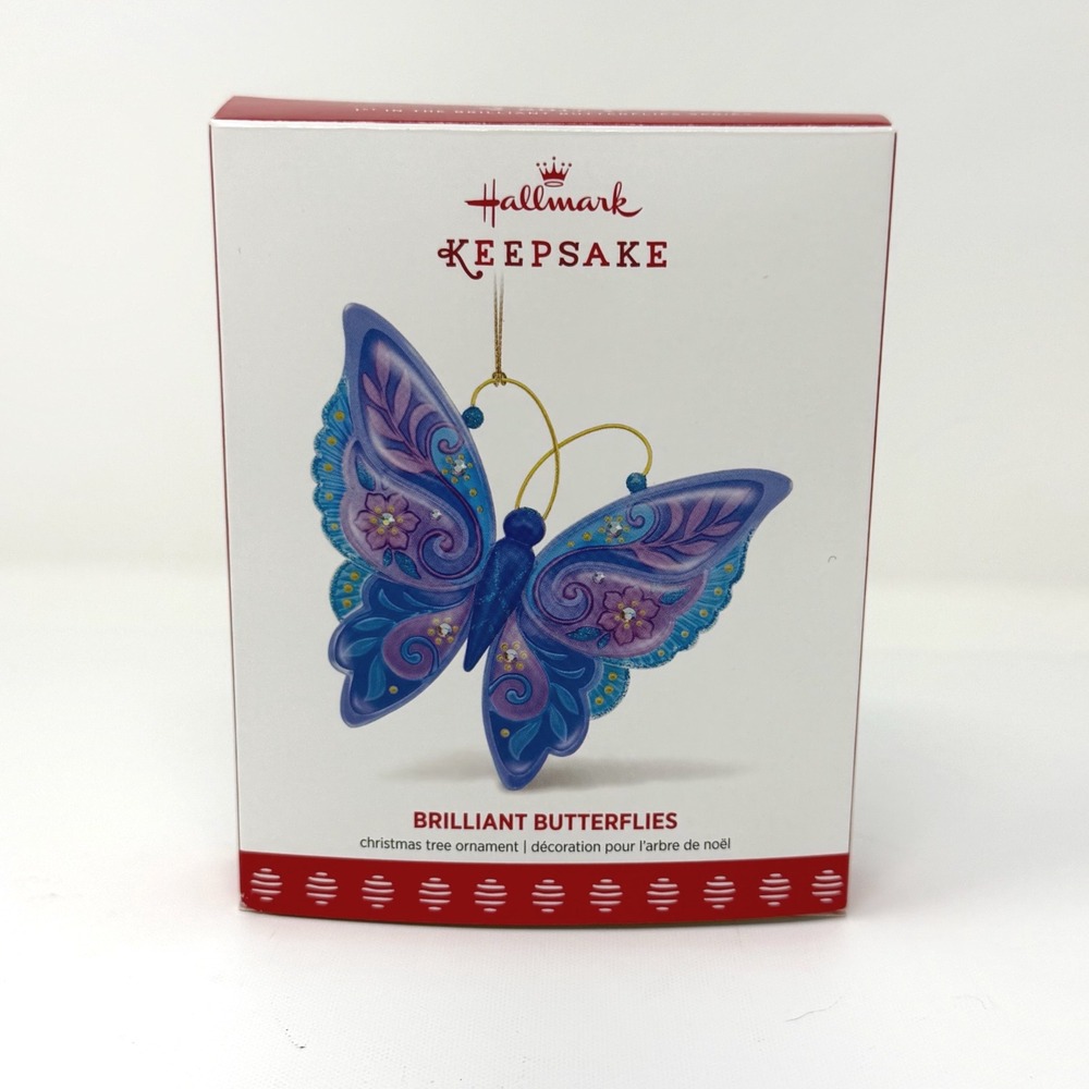 2017 Hallmark Brilliant Butterflies #1 1st in Series Keepsake Ornament Box